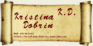 Kristina Dobrin vizit kartica